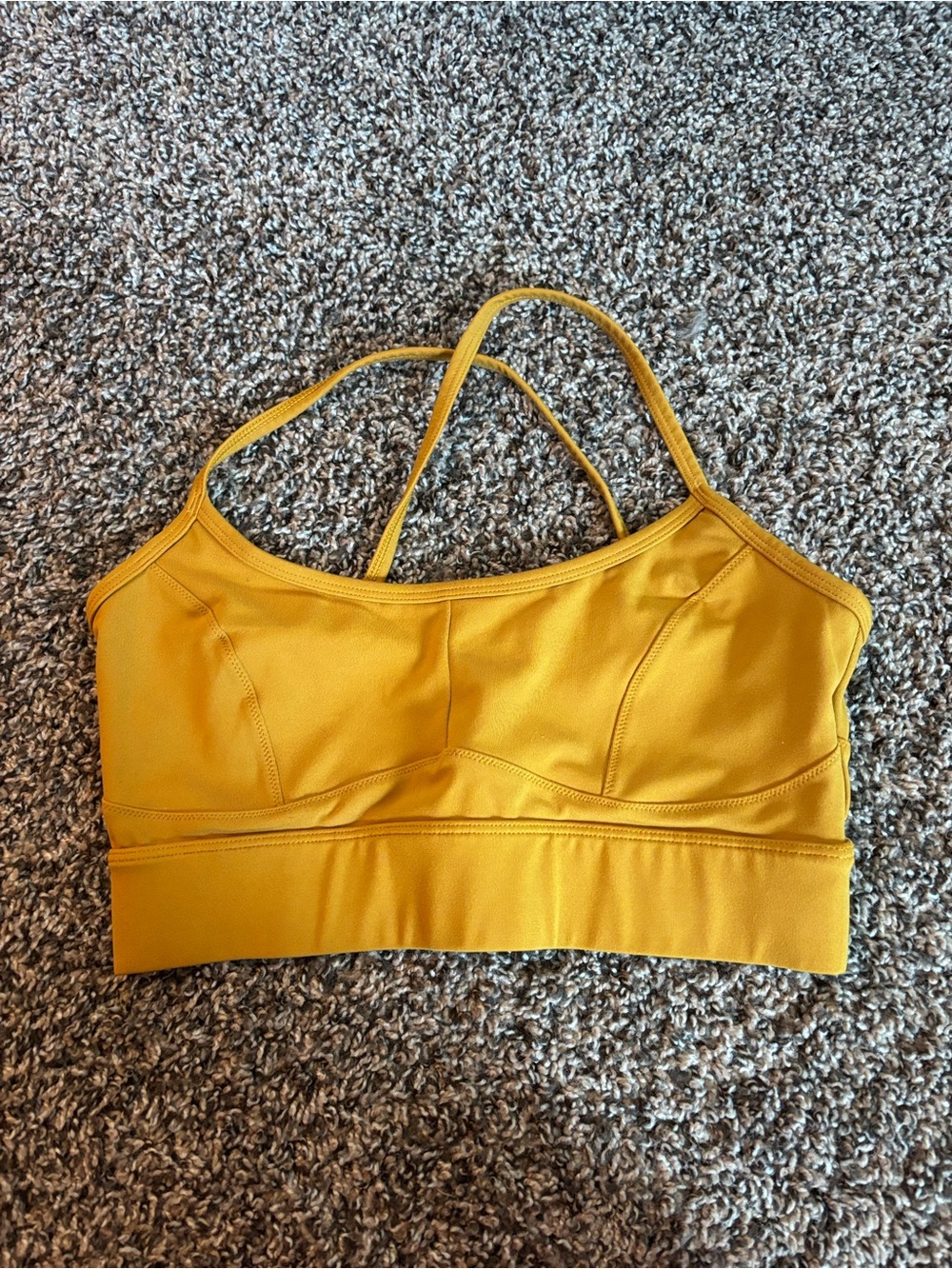 Varley Golden Yellow Strappy Sports Bra